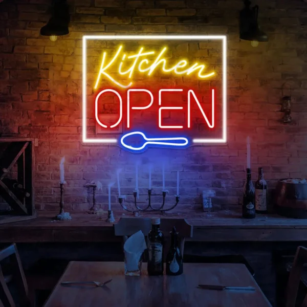 Kitchen is open sign