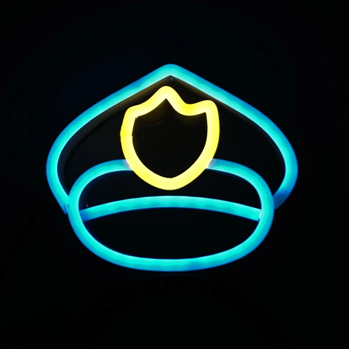 Police hat neon headband