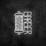 white Barber Neon Sign