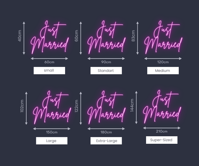 Neon sign Sizes and Dimensions: Which Neon Size Is Right For You? 1 Neon sign Sizes