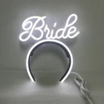 wedding bride neon headbands