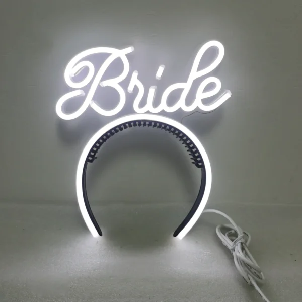 wedding bride neon headbands