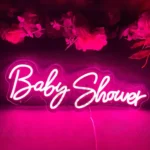 text Baby shower neon sign