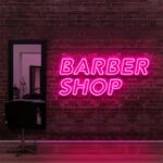 pink "BARBERSHOP" Neon Sign For Hairr Salons & BarberShops