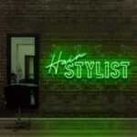 green "HAIR STYLE" Neon Sign For Hair Salons & BarberShops