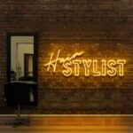 HAIR STYLIST Neon Sign | yellow "HAIR STYLE" Neon Sign For Hair Salons & BarberShops