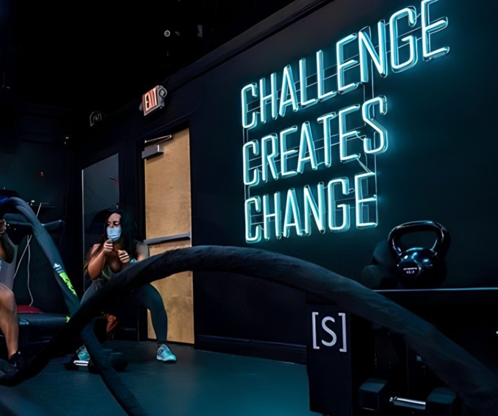 Neon sign Sizes and Dimensions: Which Neon Size Is Right For You? 5 Large gym challanges creates changes neon sign in real life -neon sign sizes