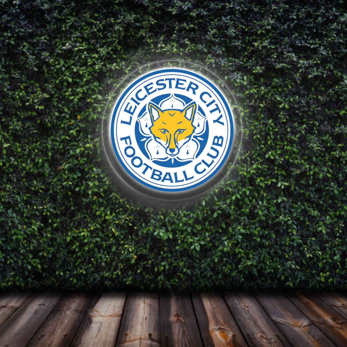 premier league Leicester City led neon sign