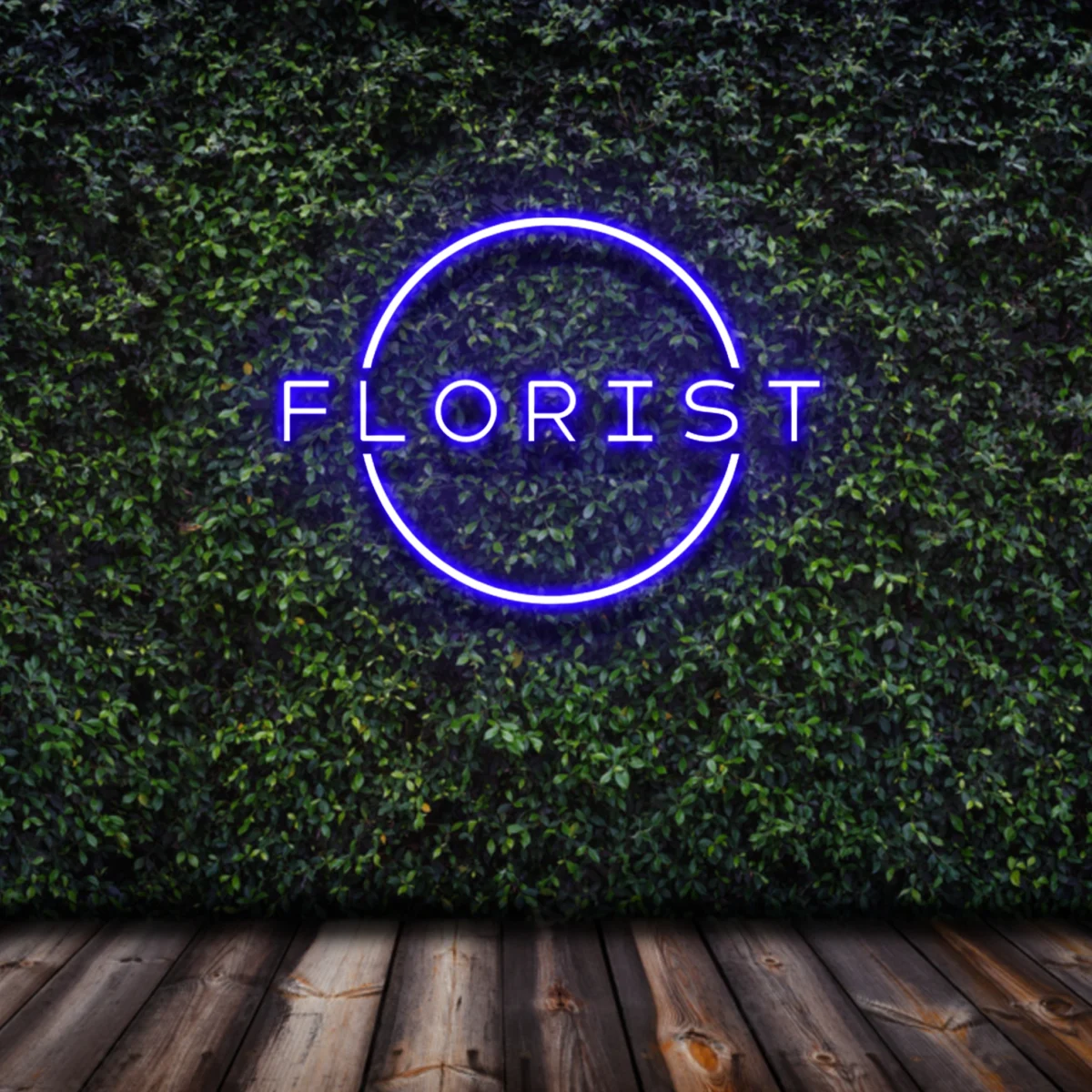 deep blue florist neon sign Led neon sign
