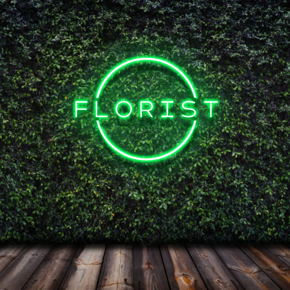 deep green florist neon sign Led neon sign