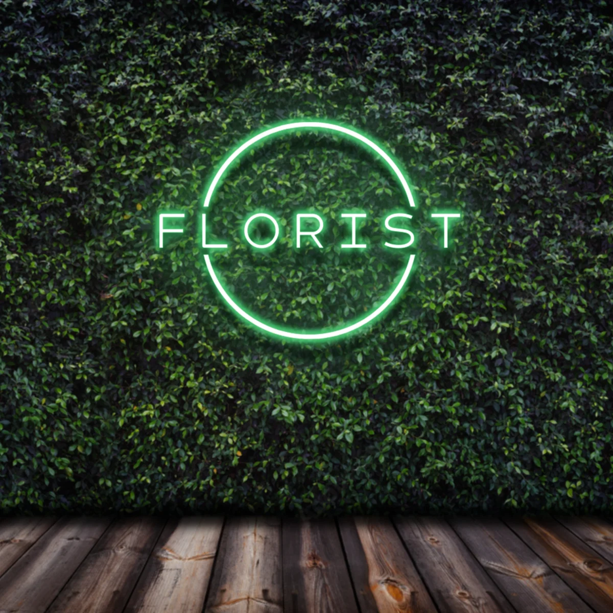 green florist neon sign copy Led neon sign