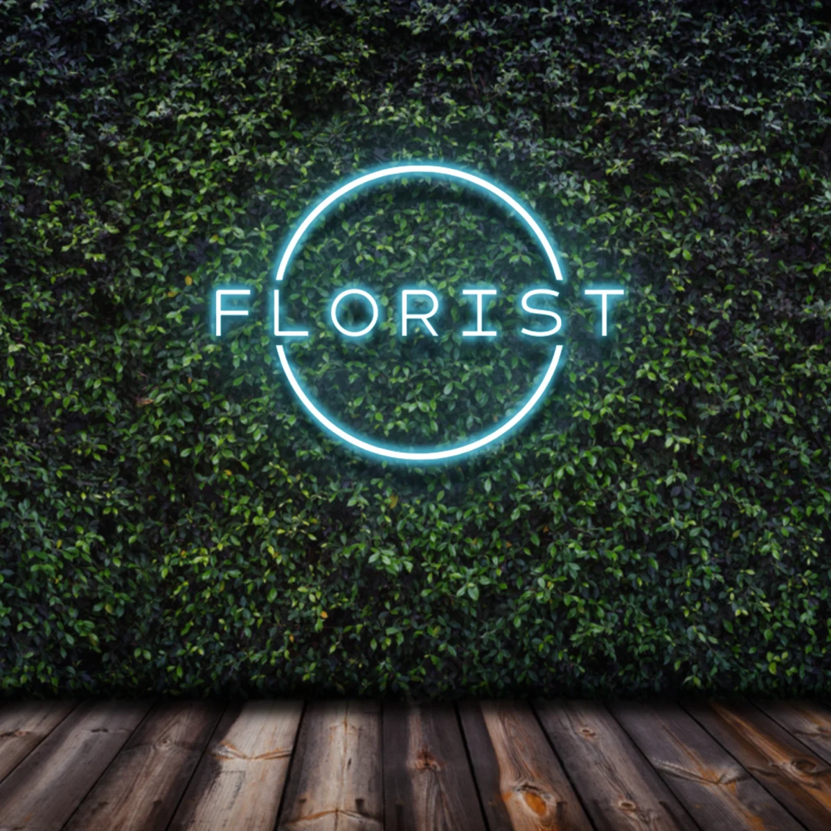 ice blue florist neon sign Led neon sign