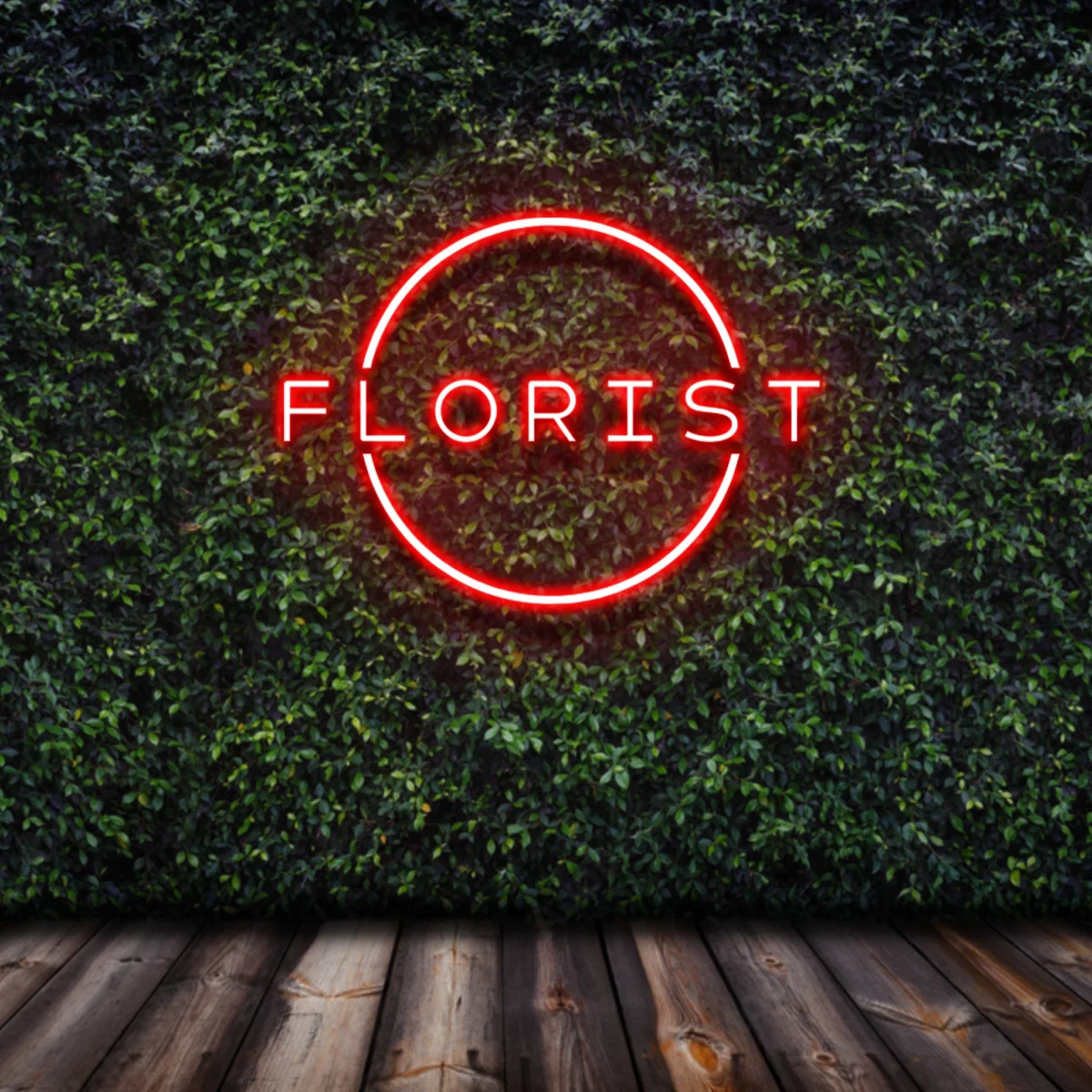 red florist Led neon sign