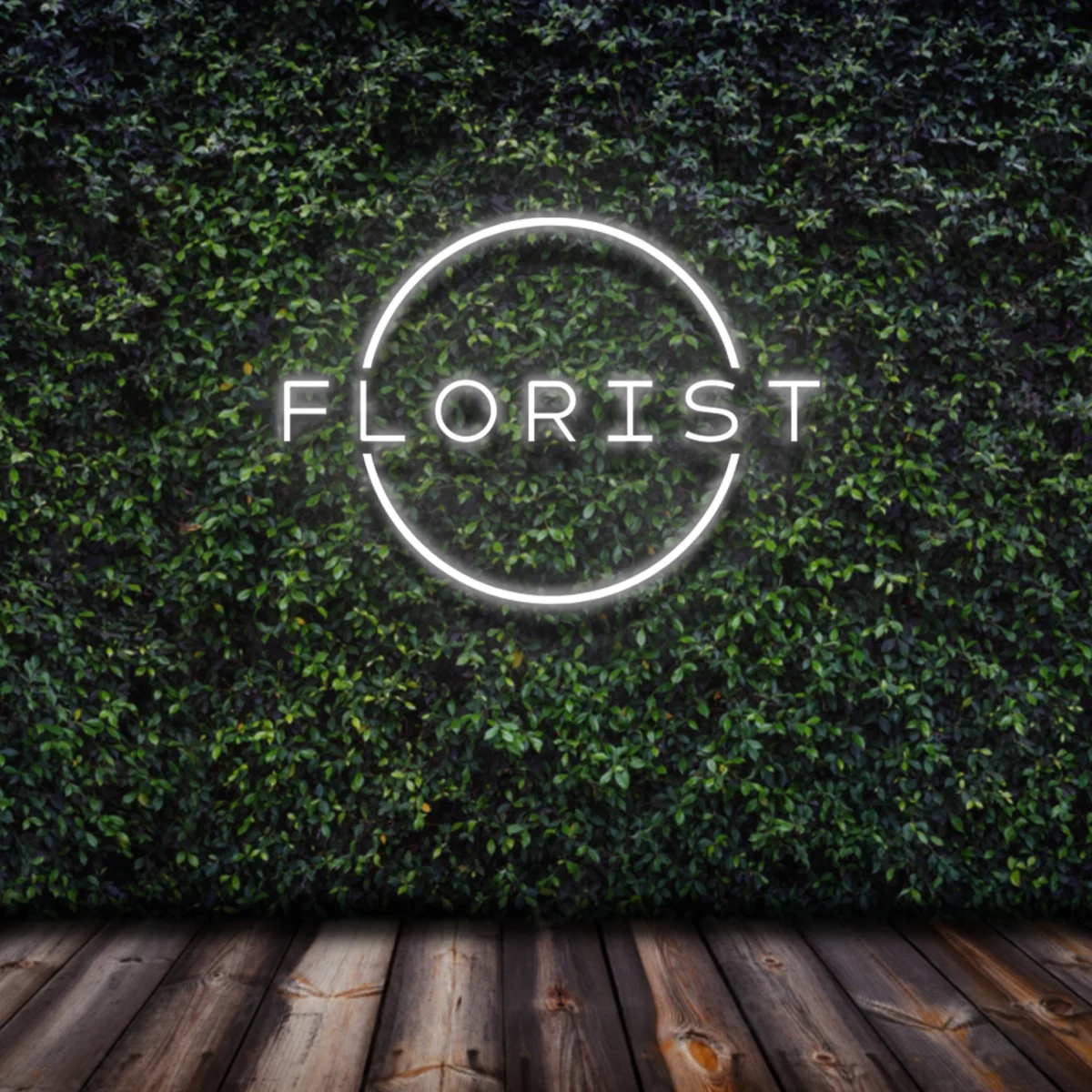white florist Led neon sign
