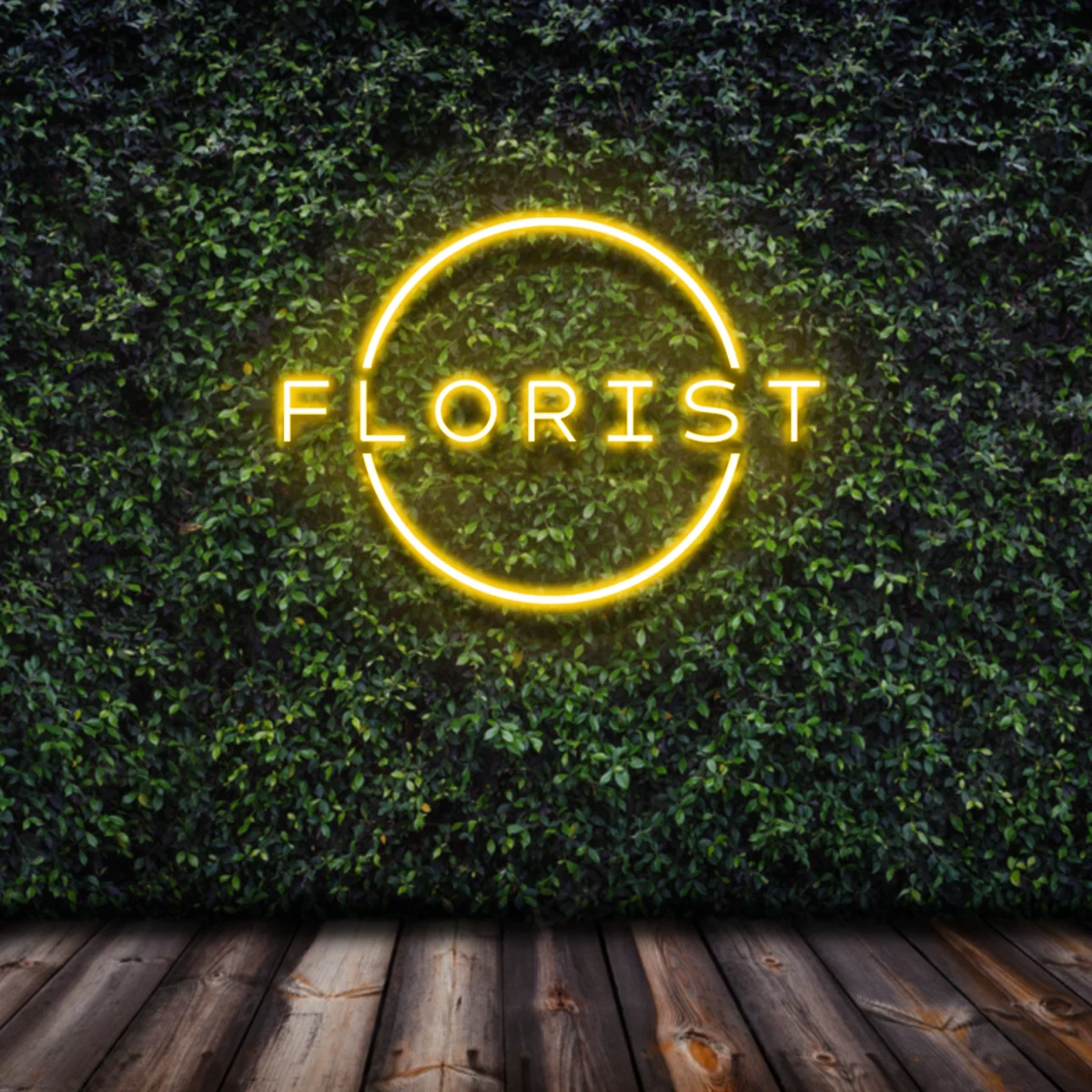 yellow florist neon sign Led neon sign