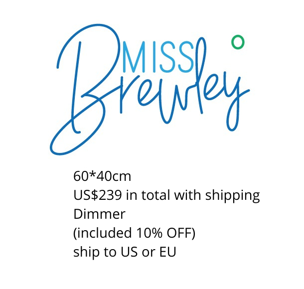6040cm US239 in total with shipping Dimmer included 10 OFF ship to US or EU Led neon sign